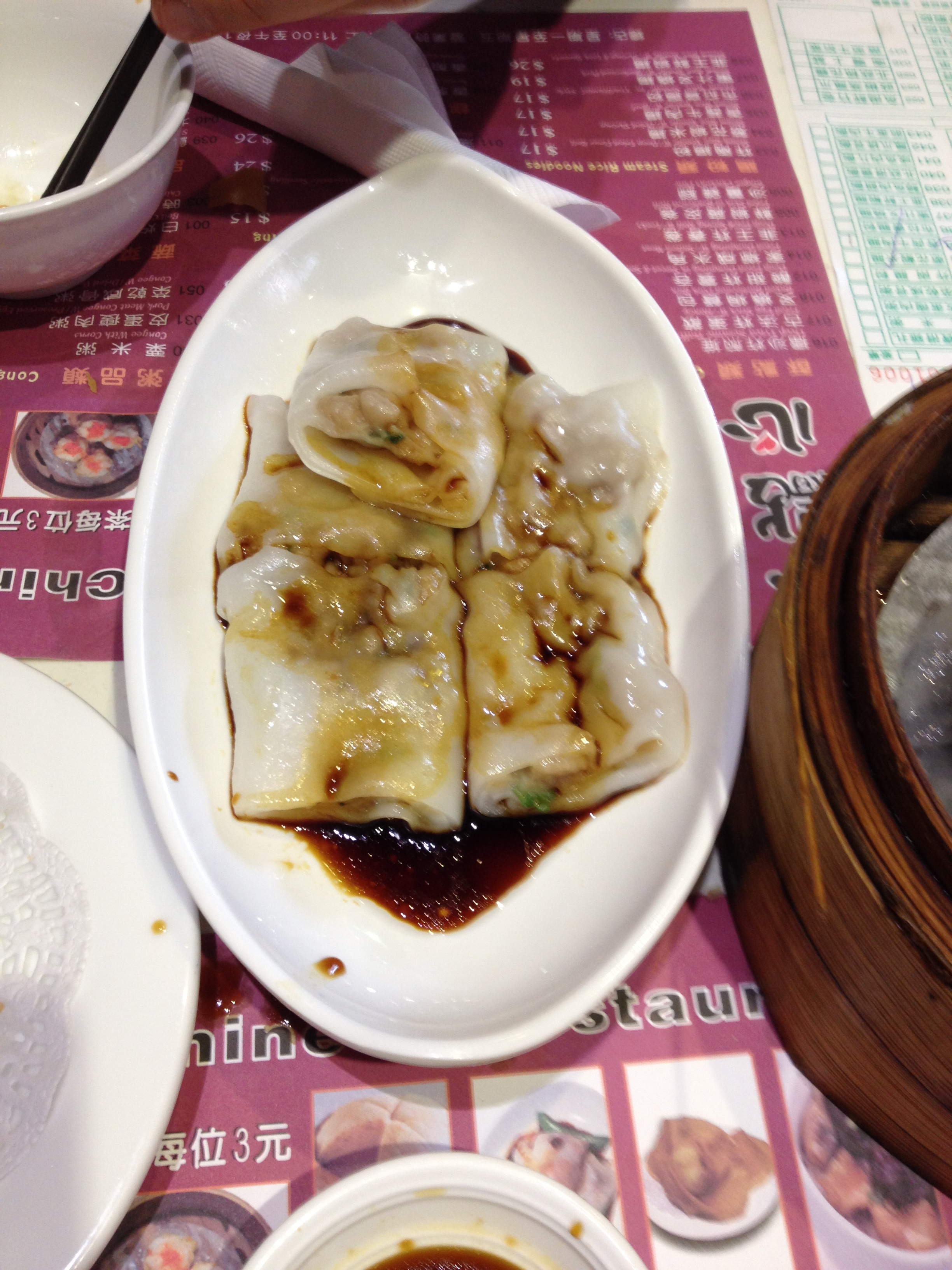 Flat Noodles at One Dim Sum, Hong Kong