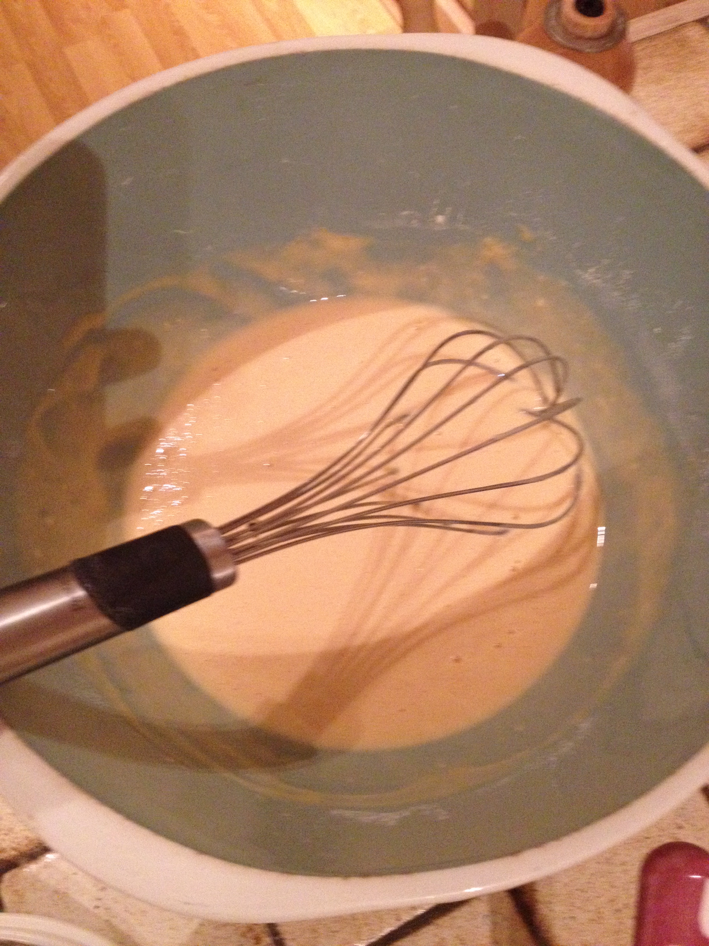 pancake batter mixed