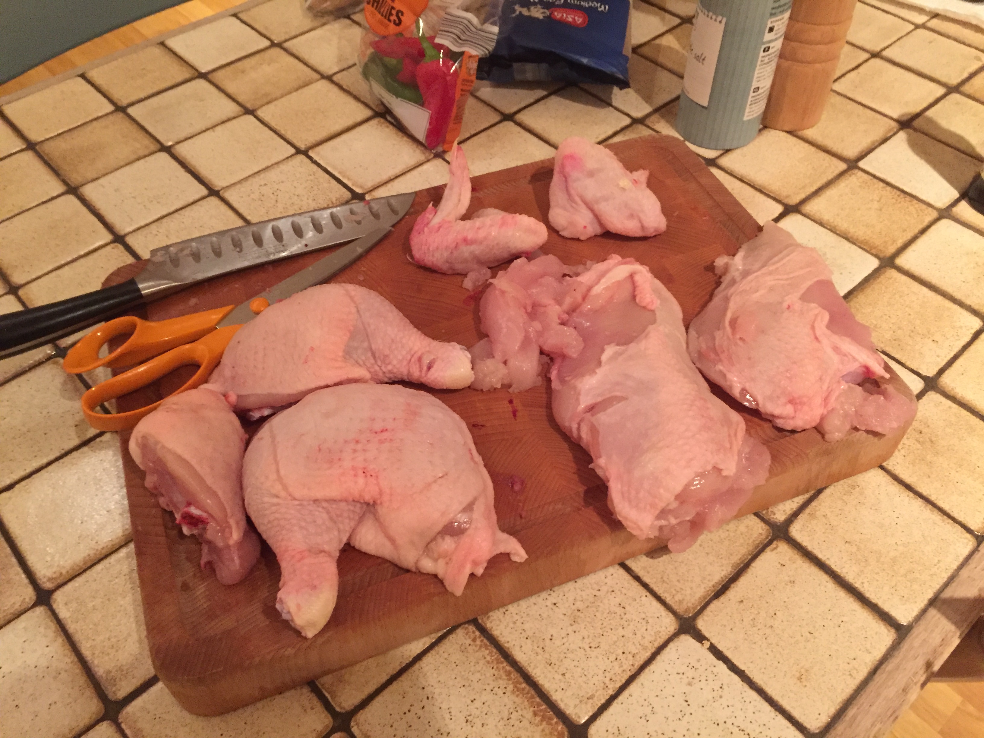 Our butchered chicken! 