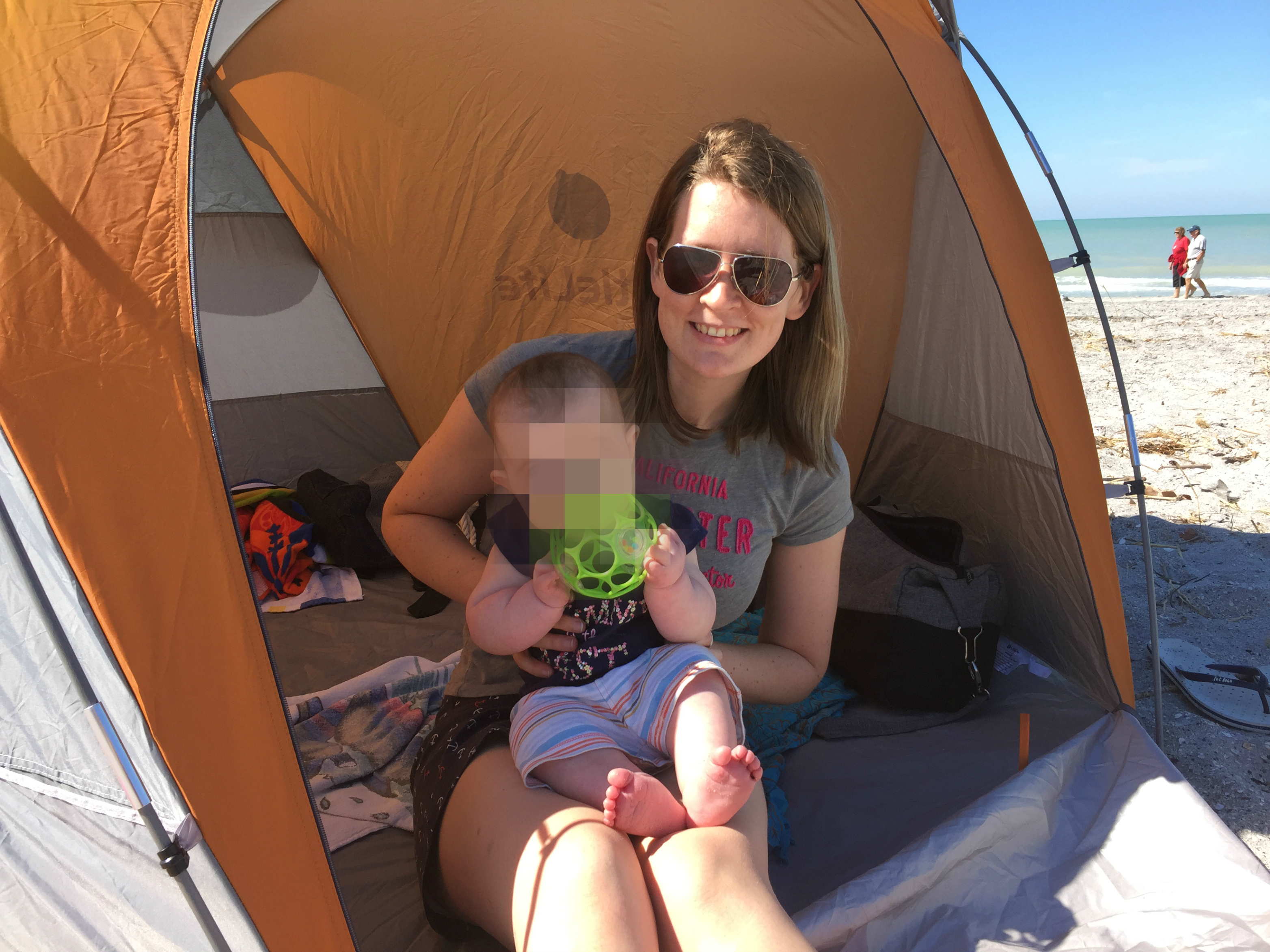 family beach shelter