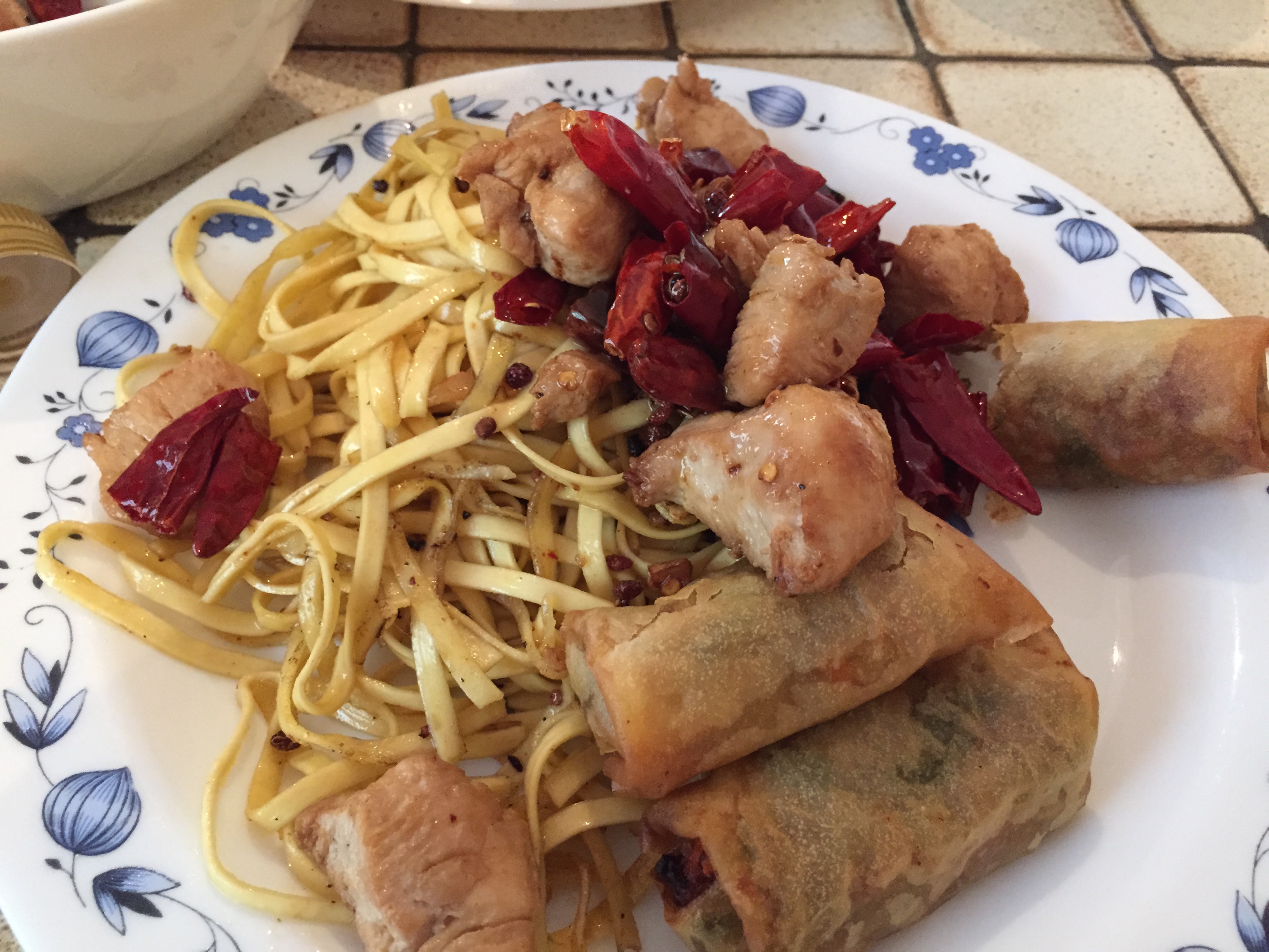 sichaun chicken with chillies